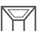 a black and white envelope icon on a white background .